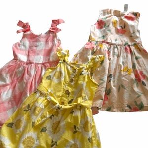 Carter's Toddler Floral Dress Bundle Spring Summer 3 Prints